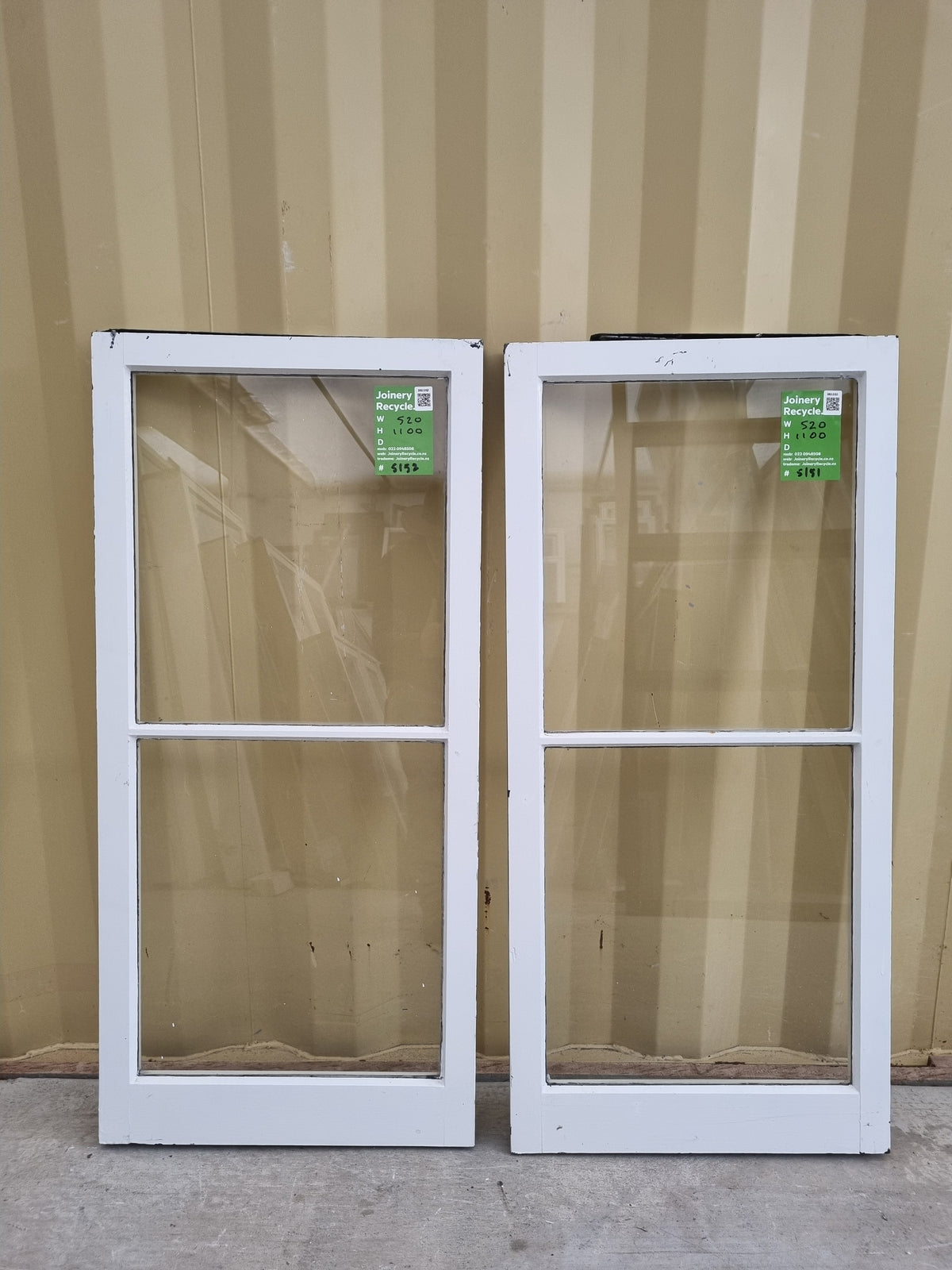 Wooden Window Sash 520 W  x 1100  H  [#5151] Joinery Recycle