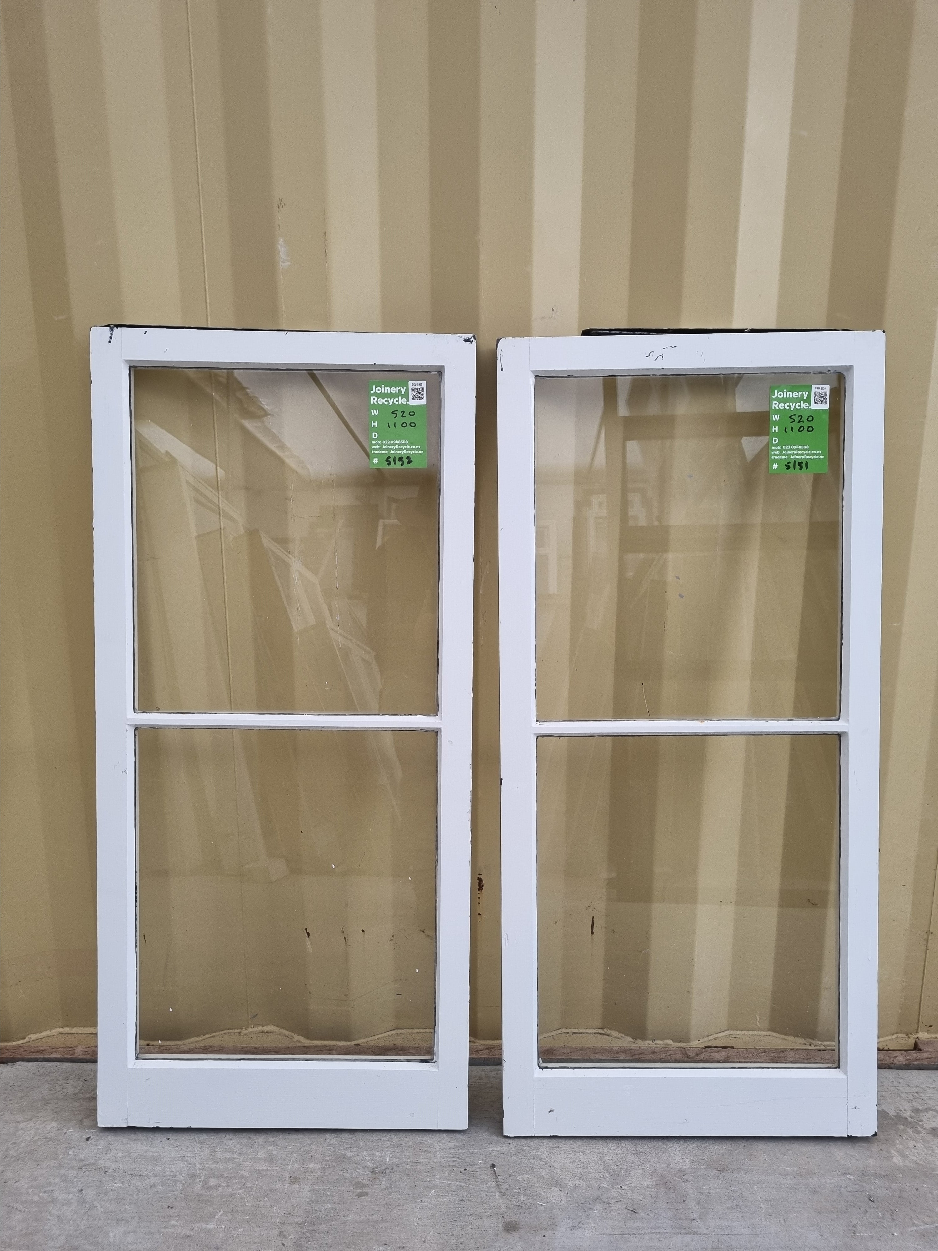 Wooden Window Sash 520 W  x 1100  H  [#5151] Joinery Recycle