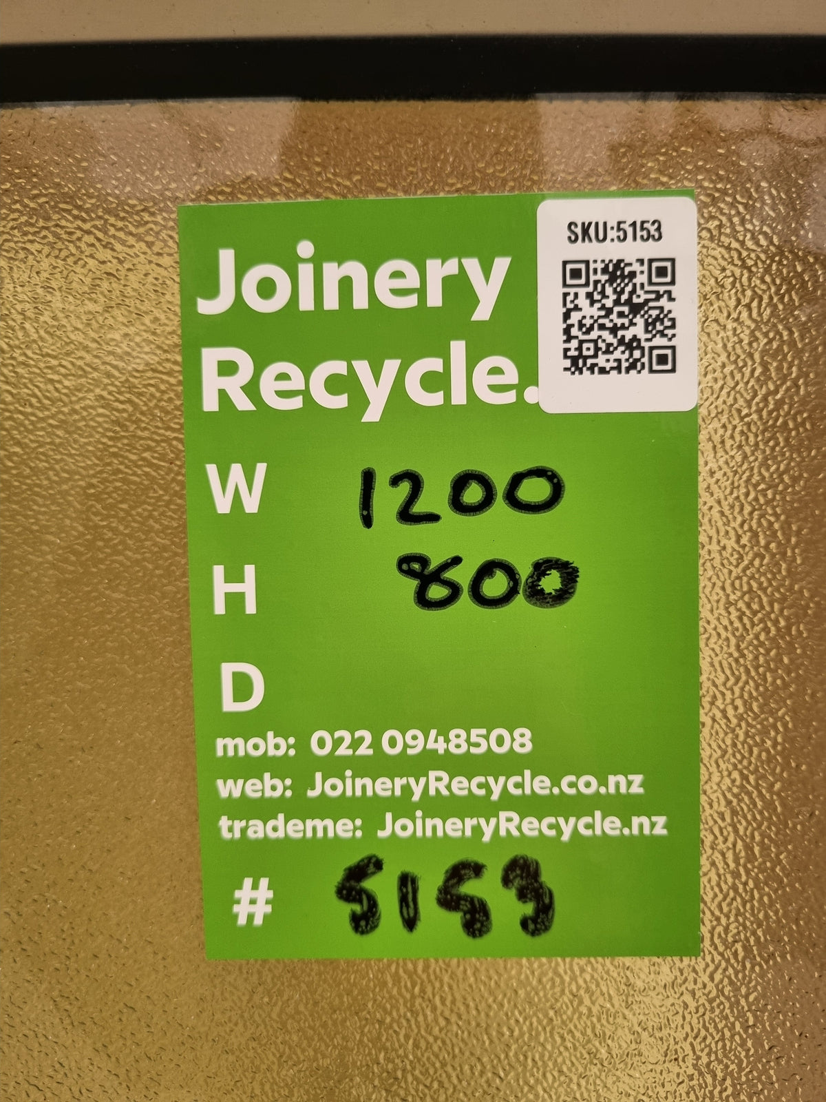 Aluminium Window Silver 1200 W  x 800 H [#5153] Joinery Recycle