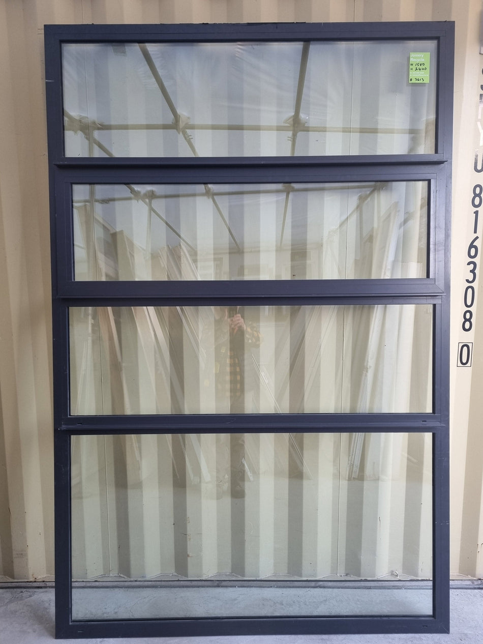 Double Glazed Aluminium Window Ironsand 1580 W  x 2440 H [#3613] Joinery Recycle