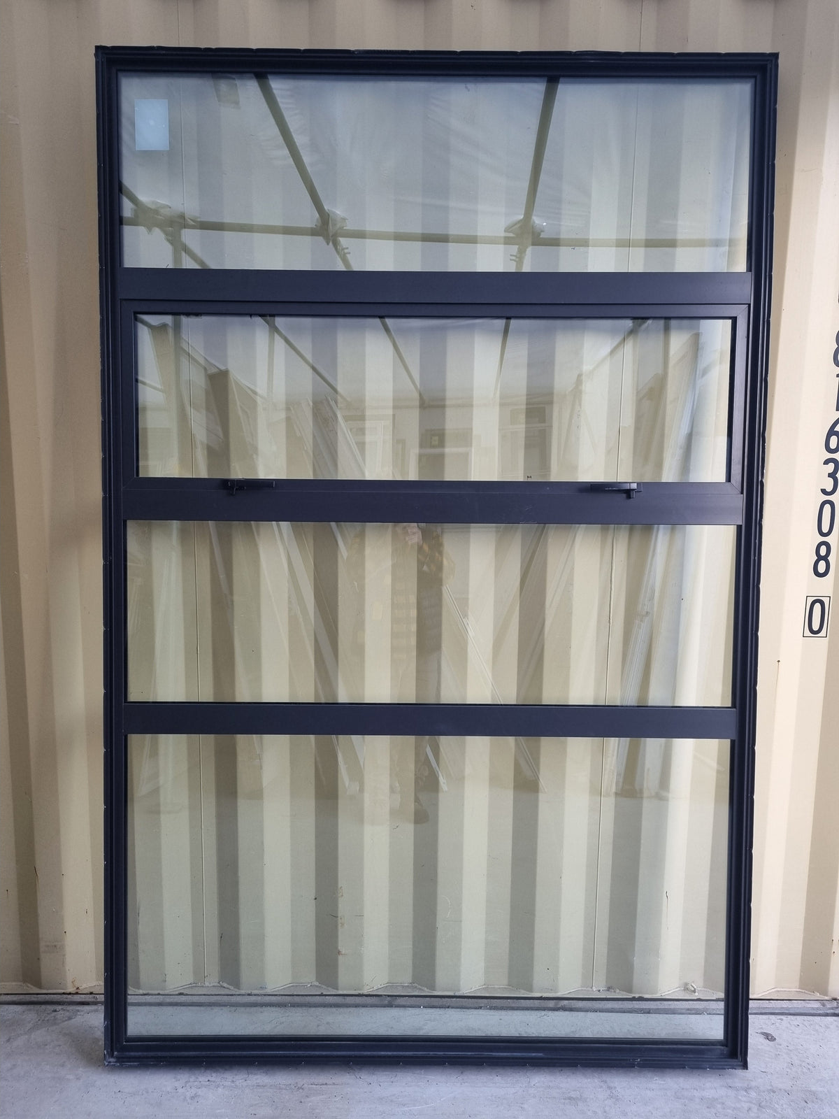 Double Glazed Aluminium Window Ironsand 1580 W  x 2440 H [#3613] Joinery Recycle
