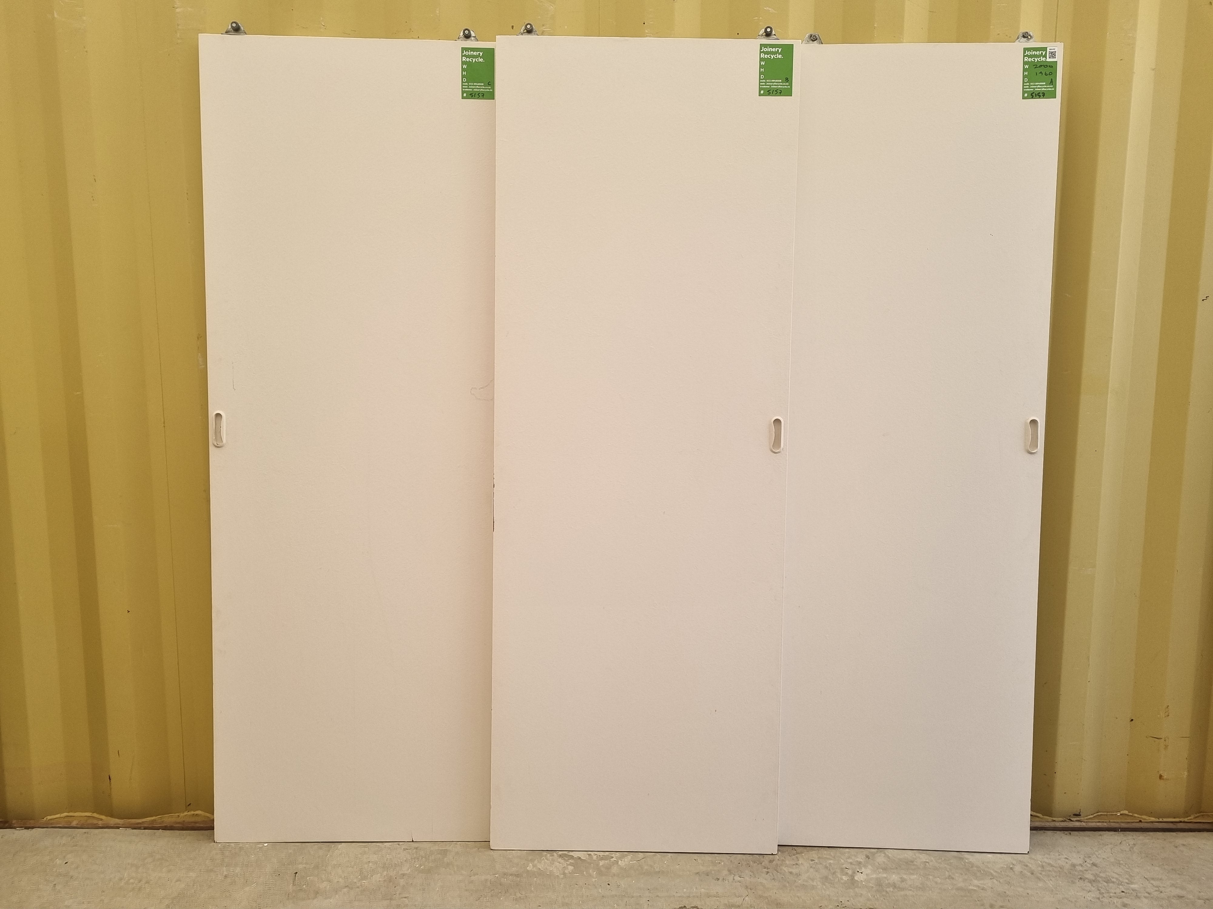 Internal Sliding Wardrobe Doors   2000 W  x  1960 H  [#5157] Joinery Recycle
