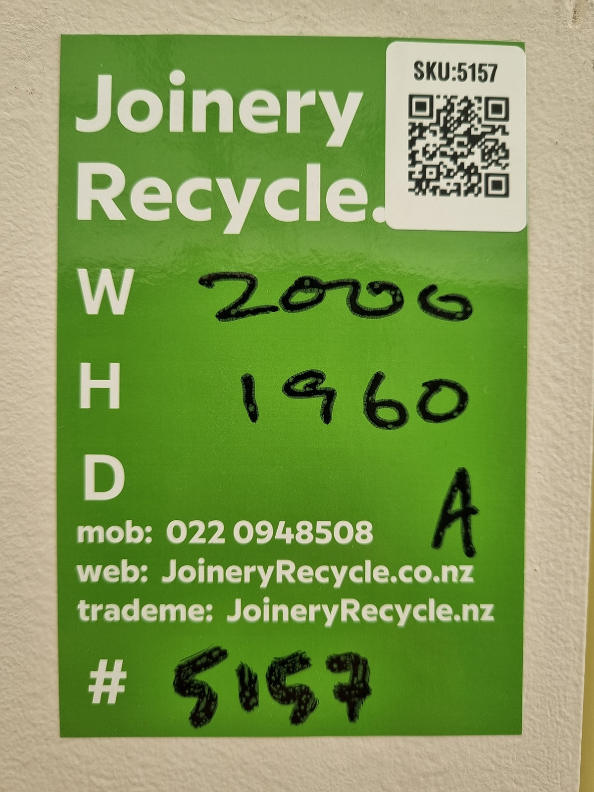 Internal Sliding Wardrobe Doors   2000 W  x  1960 H  [#5157] Joinery Recycle