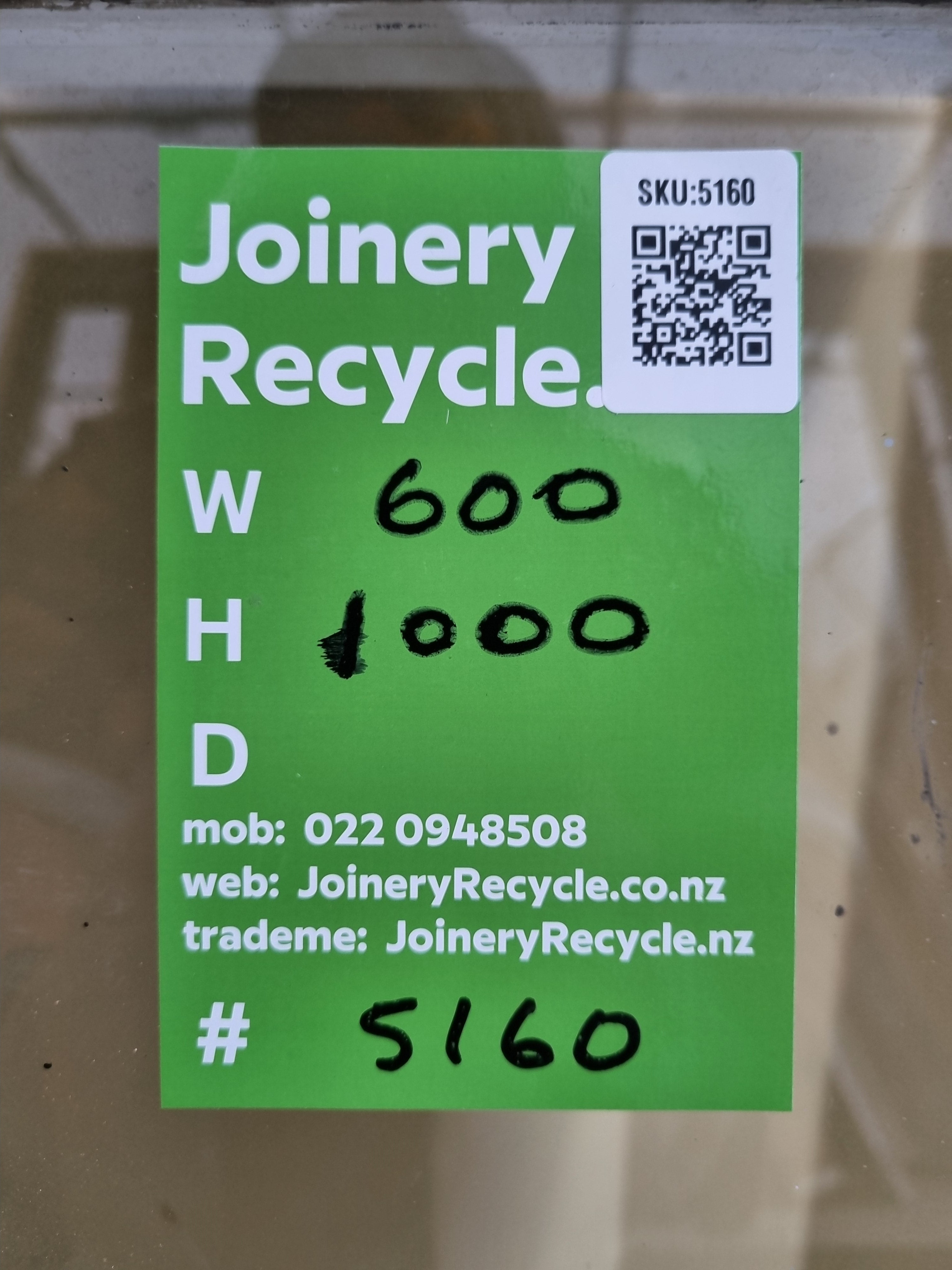Wooden Window 600 W x 1000 H [#5160] Joinery Recycle