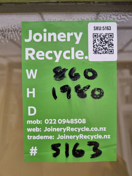 Wood & Glass Single Door Leaf 860 W x 1980 H [#5163] Joinery Recycle