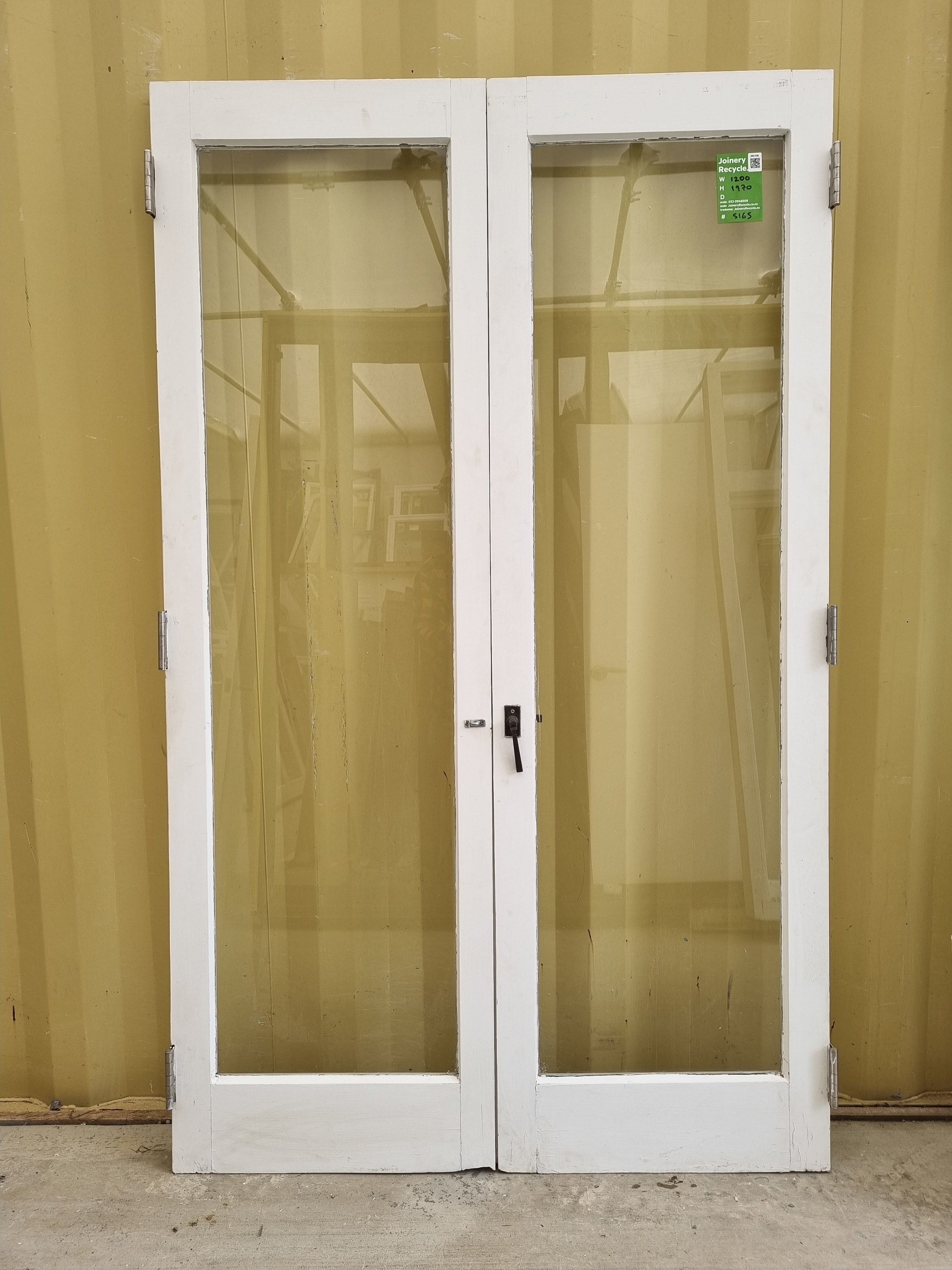 Wooden French Door Leafs 1200 W x 1970 H [#5165] Joinery Recycle