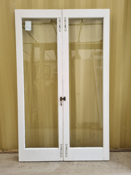Wooden French Door Leafs 1200 W x 1970 H [#5165] Joinery Recycle