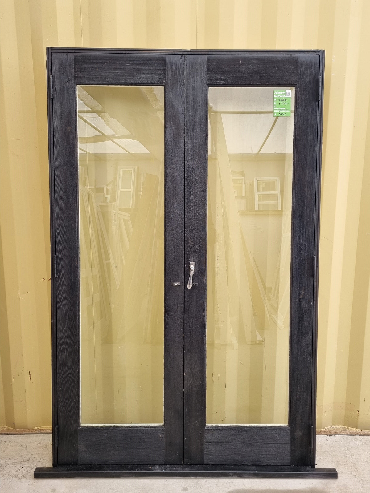 Wooden French Doors CEDAR 1260 W  x 1980 H [#5181 SF] Joinery Recycle