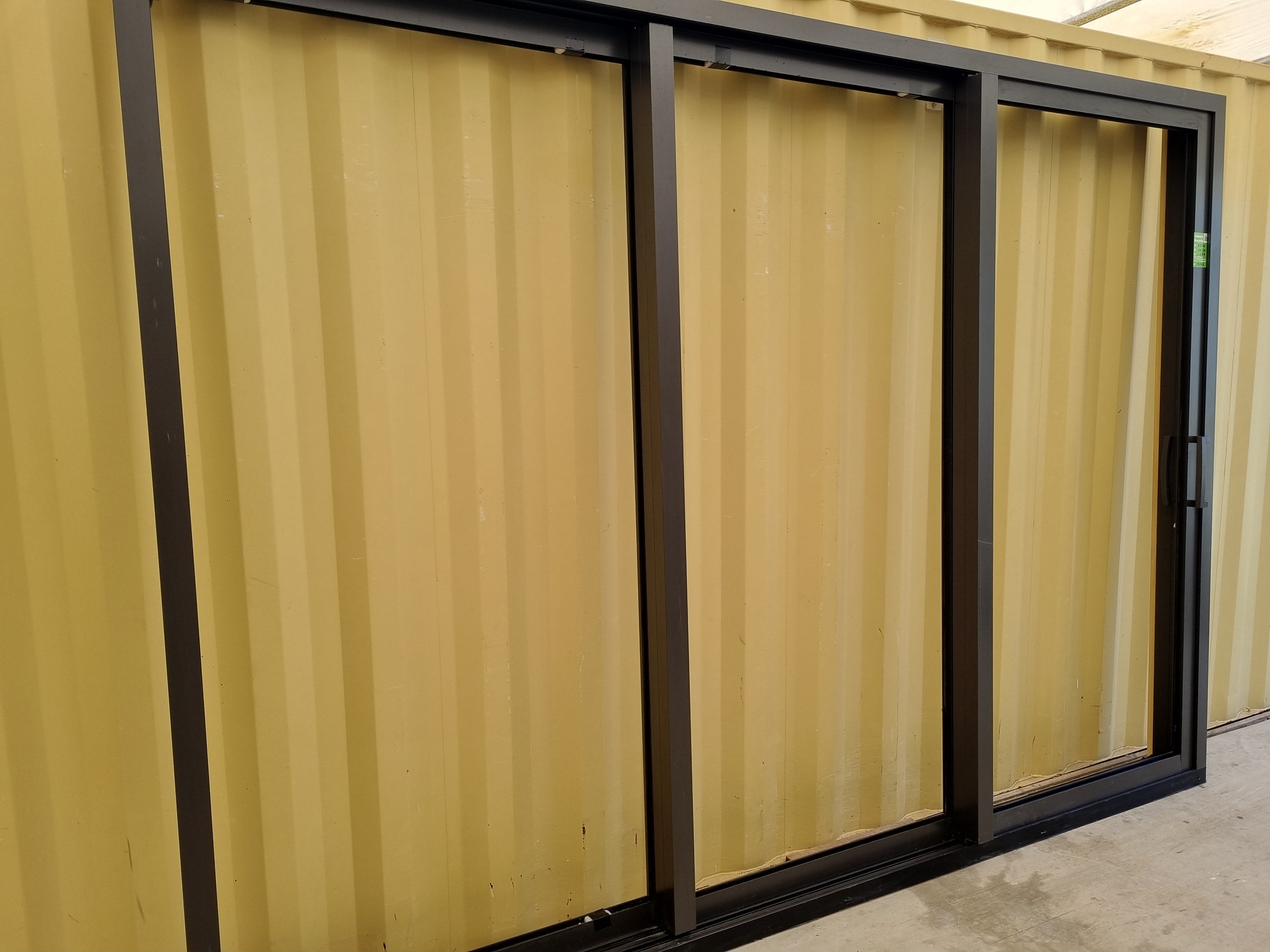 UNGLAZED STACKER Ranch Slider Ironsand 3380 W x 2430 H [#5182 SF] Joinery Recycle
