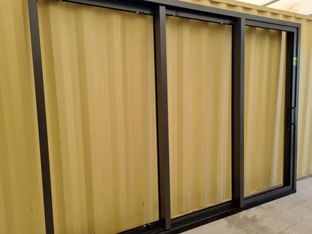 UNGLAZED STACKER Ranch Slider Ironsand 3380 W x 2430 H [#5182 SF] Joinery Recycle