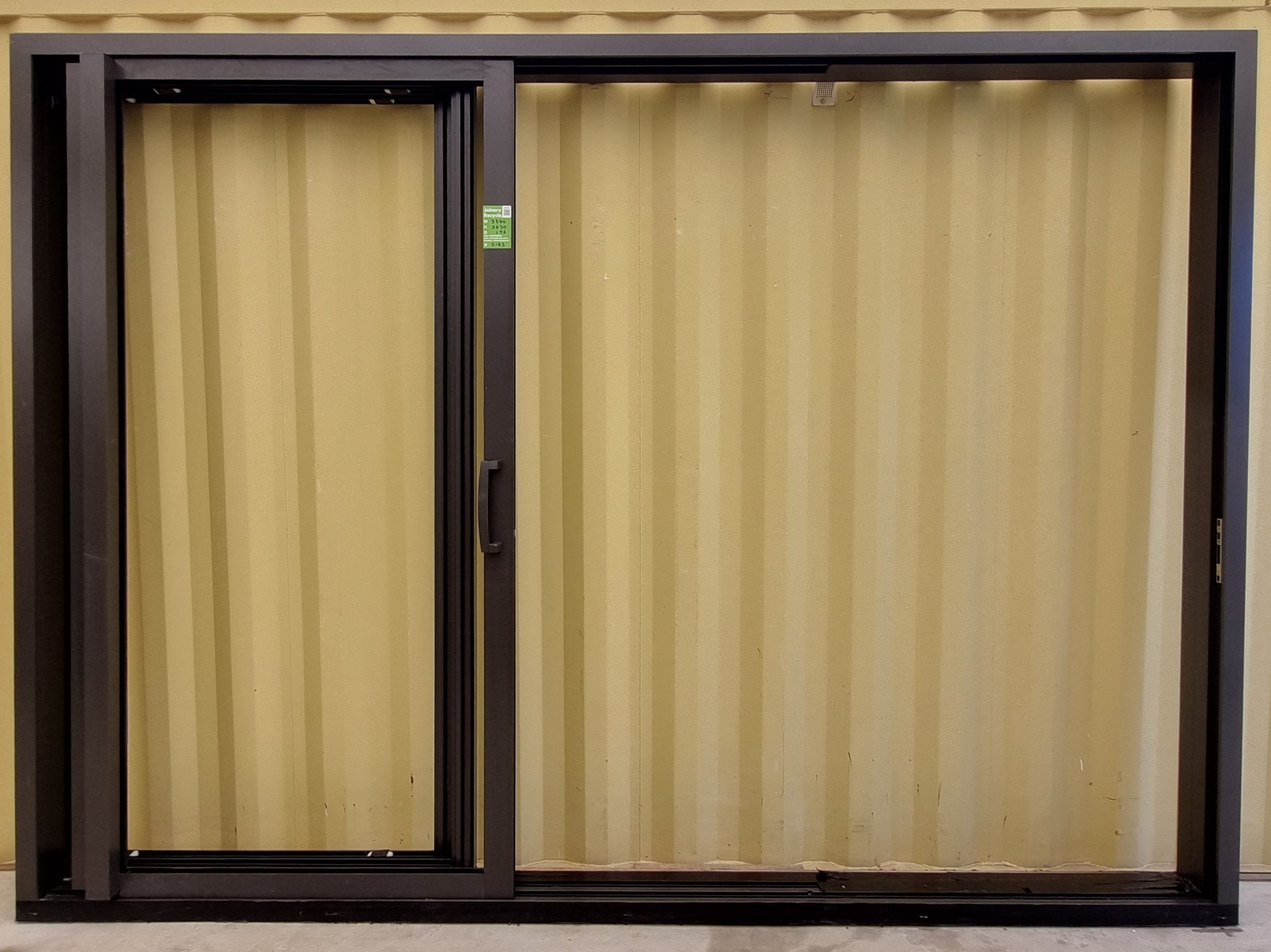 UNGLAZED STACKER Ranch Slider Ironsand 3380 W x 2430 H [#5182 SF] Joinery Recycle
