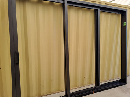 NEVER USED, UNGLAZED, STACKER Ranch Slider ironsand 3380 W x 2460 H [#5183  SF] Joinery Recycle
