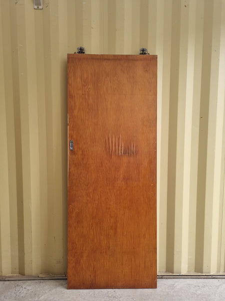 Internal Sliding Door - RIMU Veneer -  760 W  x  1980 H [#5190 SF] Joinery Recycle