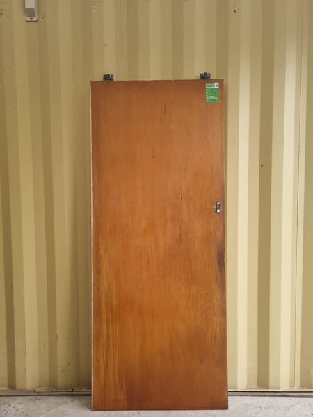 Internal Sliding Door - RIMU Veneer -  810 W  x  1980 H [#5191 SF] Joinery Recycle