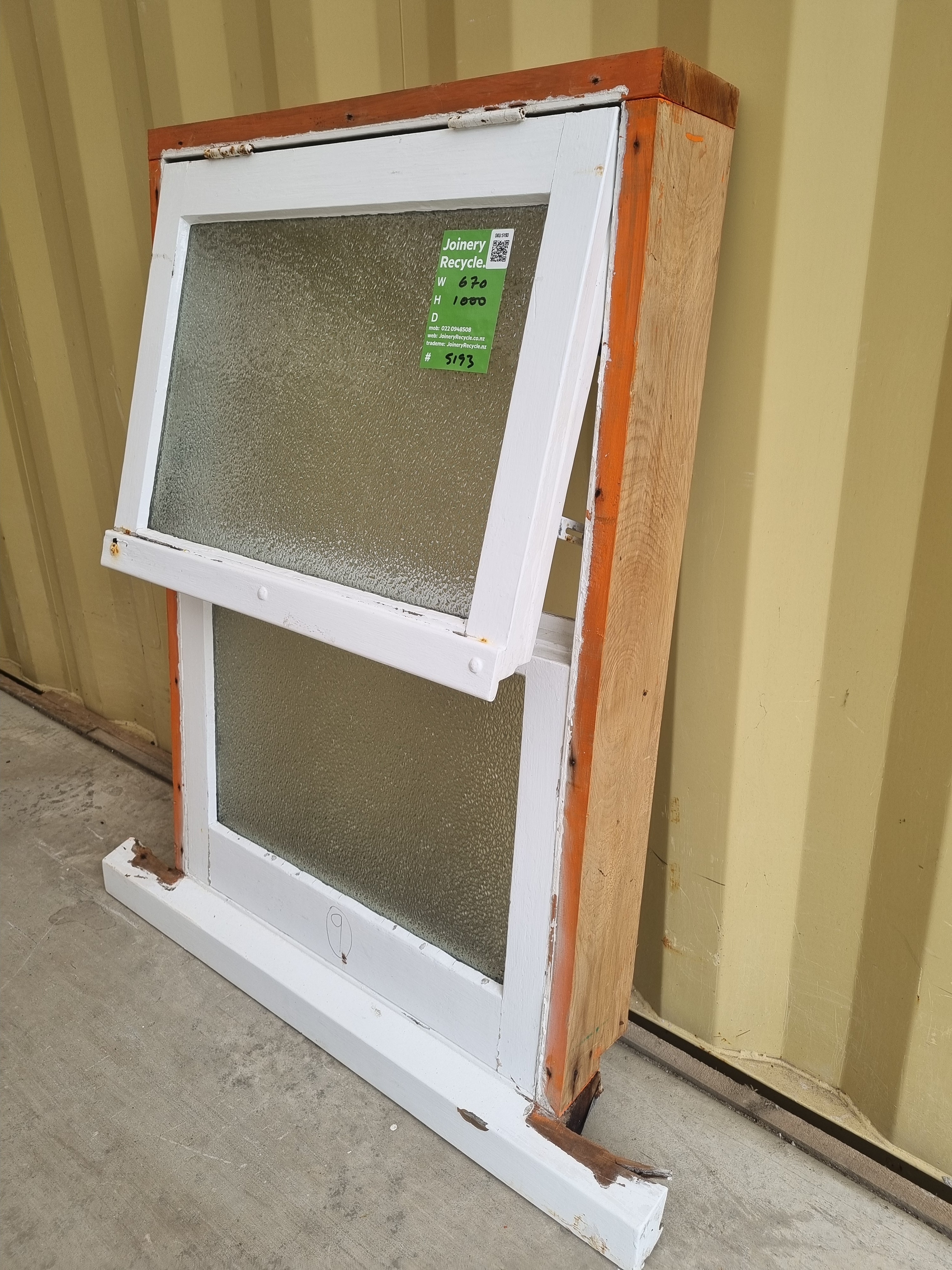 Wooden Window 670 W x  1000 H [#5193 SF] Joinery Recycle
