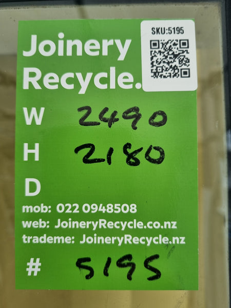 Aluminium French Door with Opening Side Lights  2490  W x 2180 H [#5195 SF] Joinery Recycle