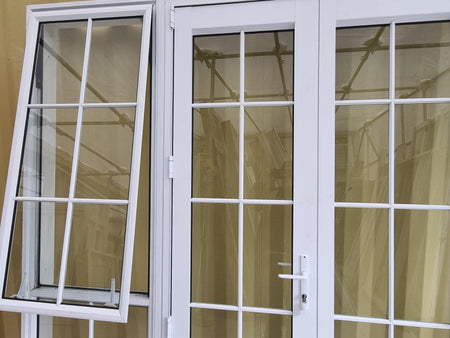 Aluminium French Door with Opening Side Lights  2490  W x 2180 H [#5195 SF] Joinery Recycle