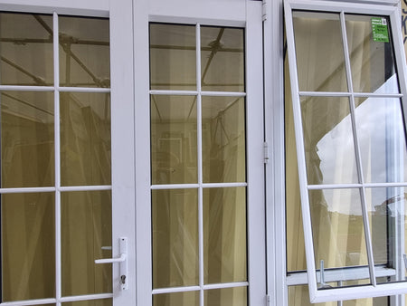 Aluminium French Door with Opening Side Lights  2490  W x 2180 H [#5195 SF] Joinery Recycle