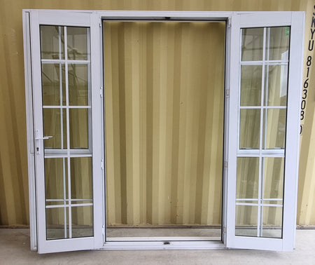 Aluminium French Door with Opening Side Lights  2490  W x 2180 H [#5195 SF] Joinery Recycle