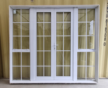 Aluminium French Door with Opening Side Lights  2490  W x 2180 H [#5195 SF] Joinery Recycle