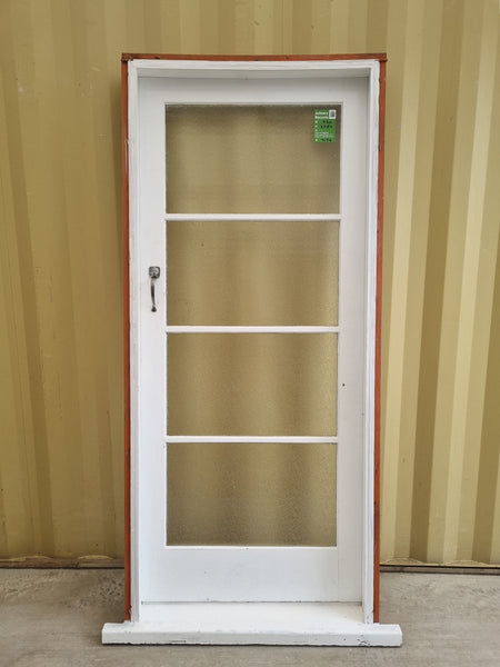 Wood & Glass Single Door  930 W x  2080 H [#5196 SF] Joinery Recycle