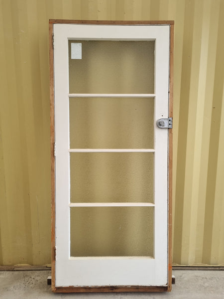 Wood & Glass Single Door  930 W x  2080 H [#5196 SF] Joinery Recycle