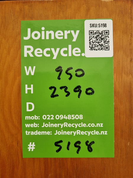 Wardrobe Doors - RIMU Veneer -  950 W  x  2390 H [#5198 SF] Joinery Recycle