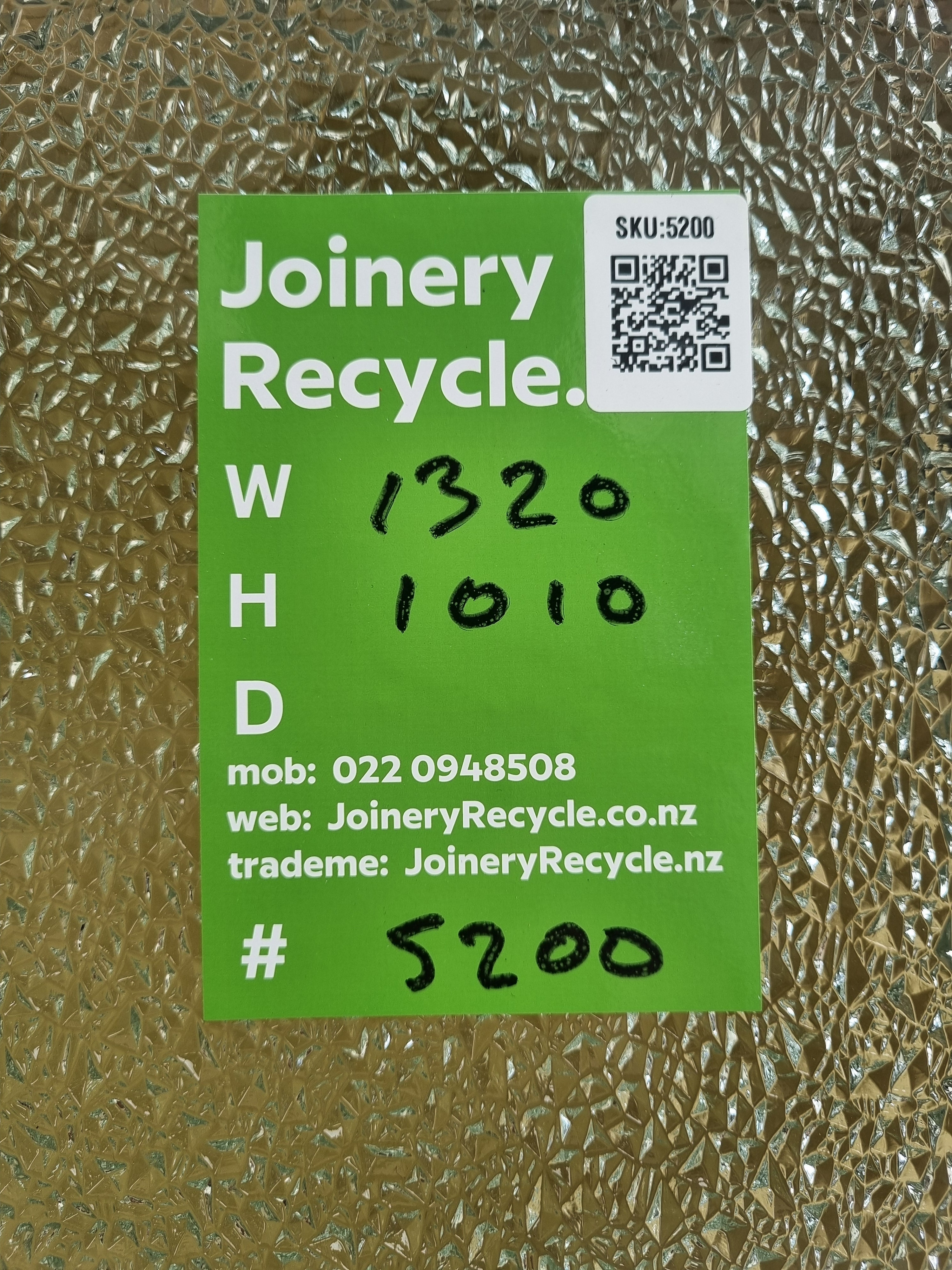 Wooden Window 1320 W x  1010 H [#5200 SF] Joinery Recycle