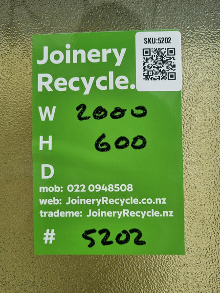 Aluminium Window Green2000 W  x 600 H [#5202 SF] Joinery Recycle