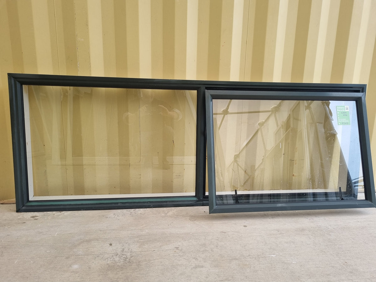 Aluminium Window Green 2000 W  x  700 H [#5203 SF] Joinery Recycle
