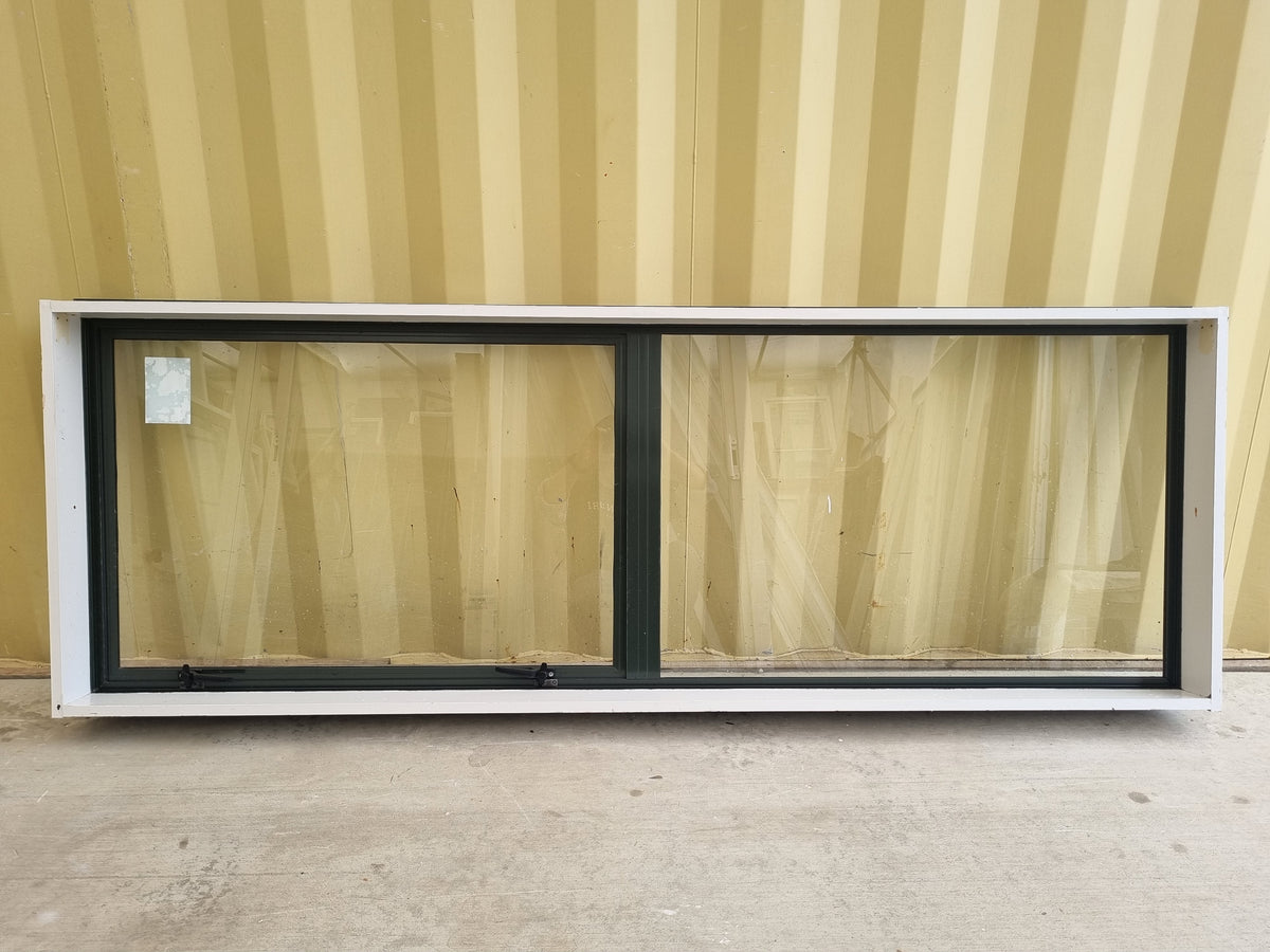 Aluminium Window Green 2000 W  x  700 H [#5203 SF] Joinery Recycle