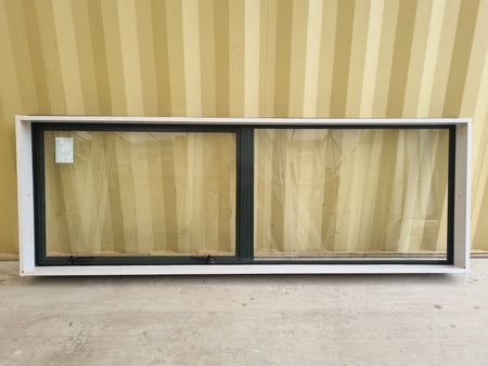 Aluminium Window Green 2000 W  x  700 H [#5203 SF] Joinery Recycle