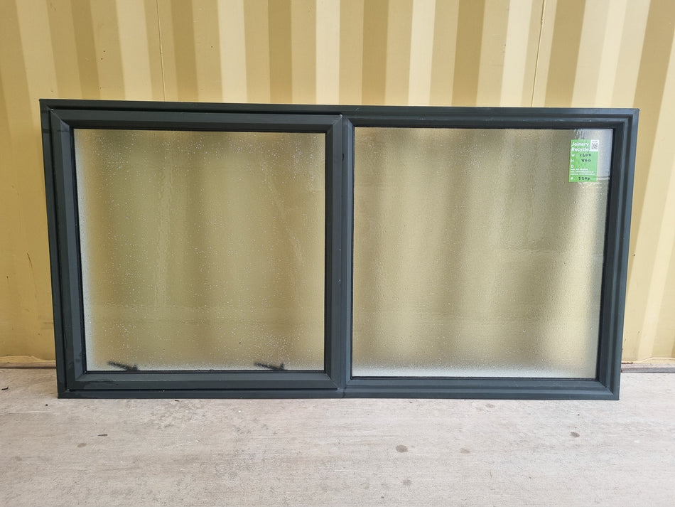 Aluminium Window Green  1600 W  x  800 H [#5205 SF] Joinery Recycle