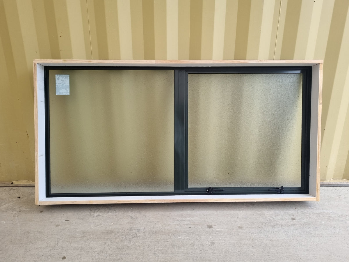 Aluminium Window Green  1600 W  x  800 H [#5205 SF] Joinery Recycle