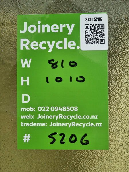 Aluminium Window Green 810 W  x 1010 H [#5206] Joinery Recycle