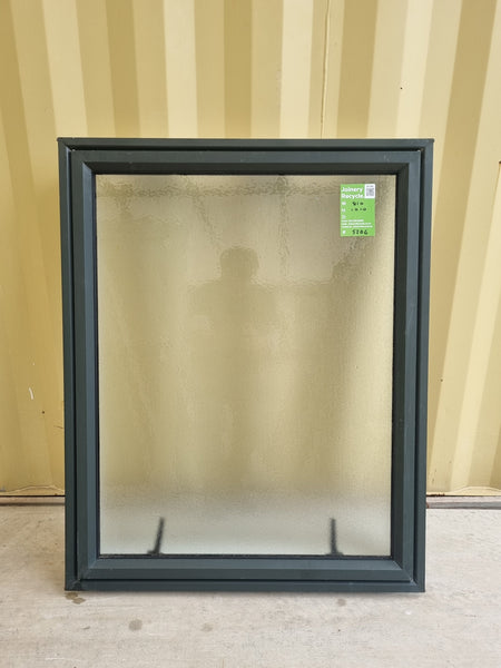 Aluminium Window Green 810 W  x 1010 H [#5206] Joinery Recycle