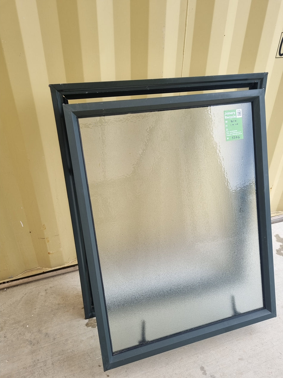 Aluminium Window Green 810 W  x 1010 H [#5206] Joinery Recycle