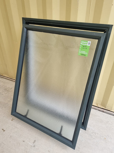 Aluminium Window Green 810 W  x 1010 H [#5206] Joinery Recycle