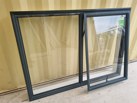 Aluminium Window Green  1400 W  x 1000 H [#5208  SF]