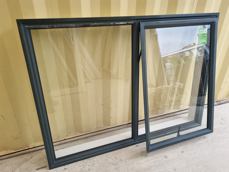 Aluminium Window Green  1400 W  x 1000 H [#5208  SF]