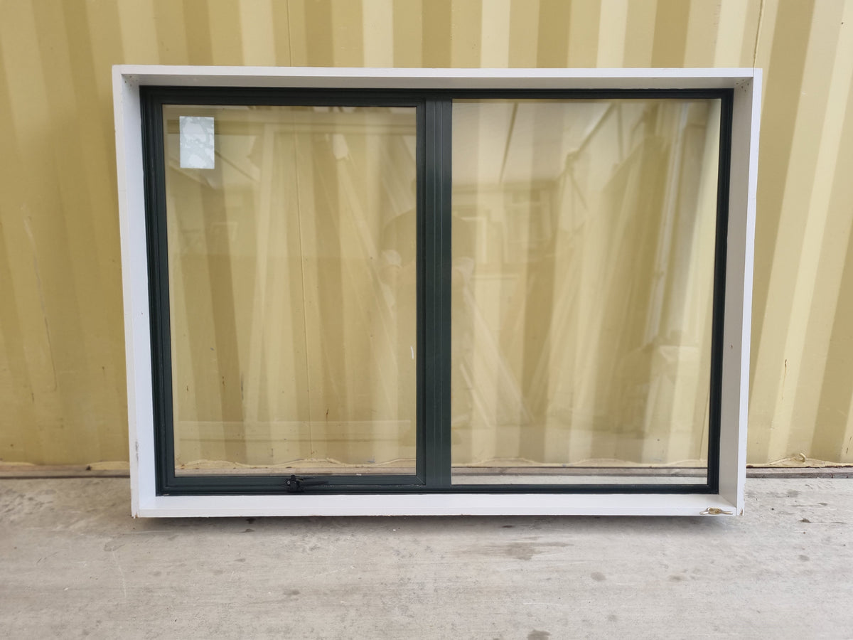 interior side Aluminium Window Green  1400 W  x 1000 H [#5208  SF]