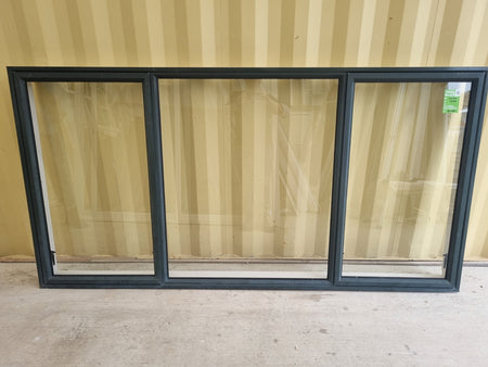 Aluminium Window Green 2400 W  x  1200 H [#5209 SF] Joinery Recycle