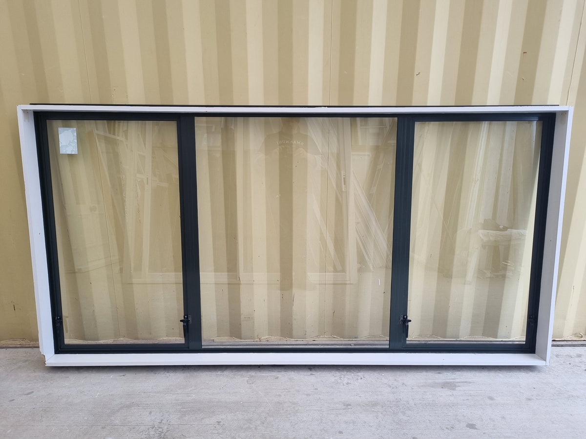 Aluminium Window Green 2400 W  x  1200 H [#5209 SF] Joinery Recycle
