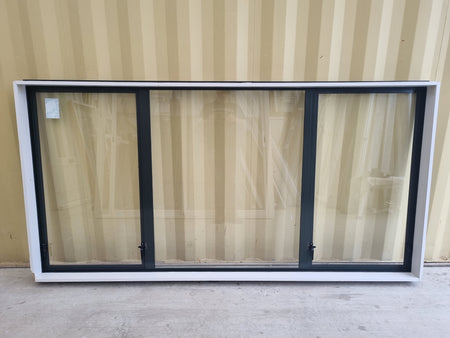 Aluminium Window Green 2400 W  x  1200 H [#5209 SF] Joinery Recycle