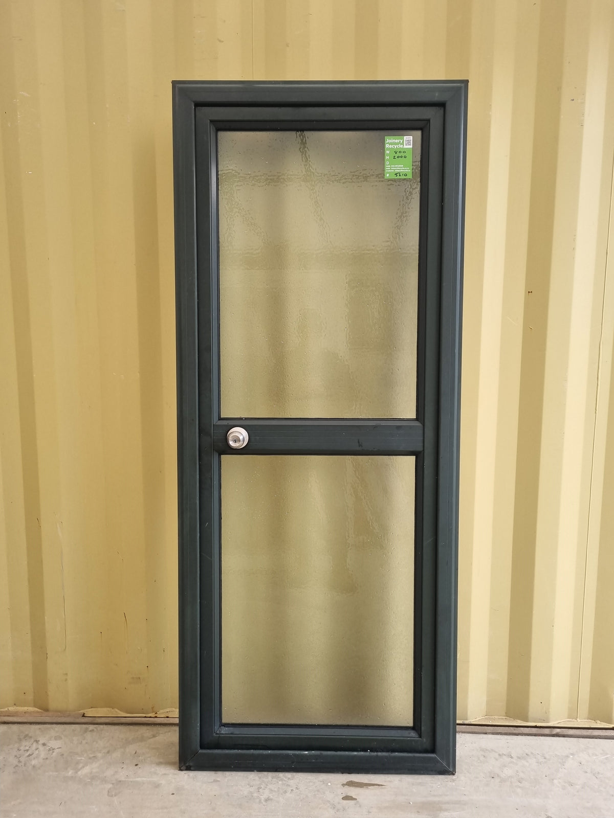 Exterior Side Aluminium & Glass Single Door 800 W x 2000 H  [#5210  SF]