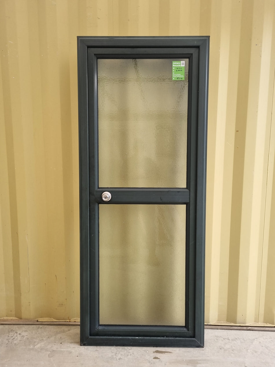 Exterior Side Aluminium & Glass Single Door 800 W x 2000 H  [#5210  SF]