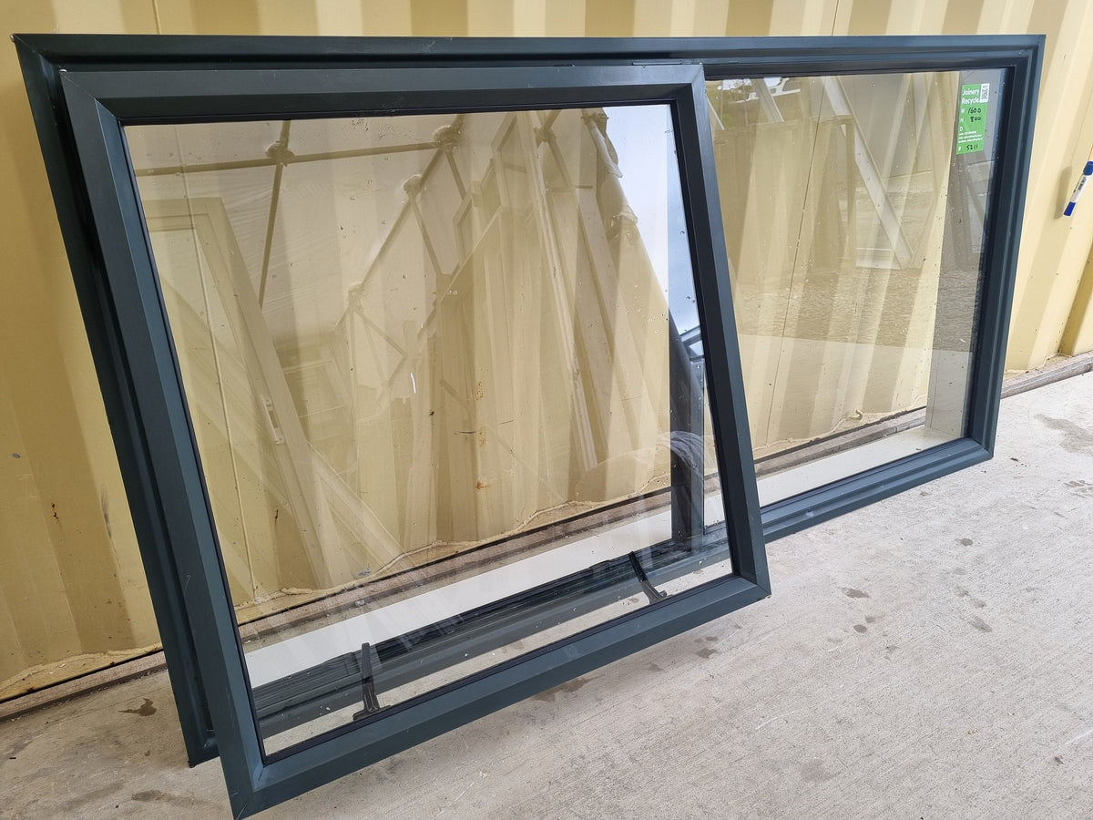 Aluminium Window Green 1600 W  x  800 H [#5211 SF] Joinery Recycle