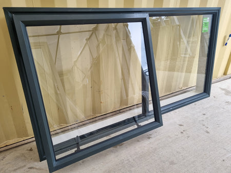 Aluminium Window Green 1600 W  x  800 H [#5211 SF] Joinery Recycle