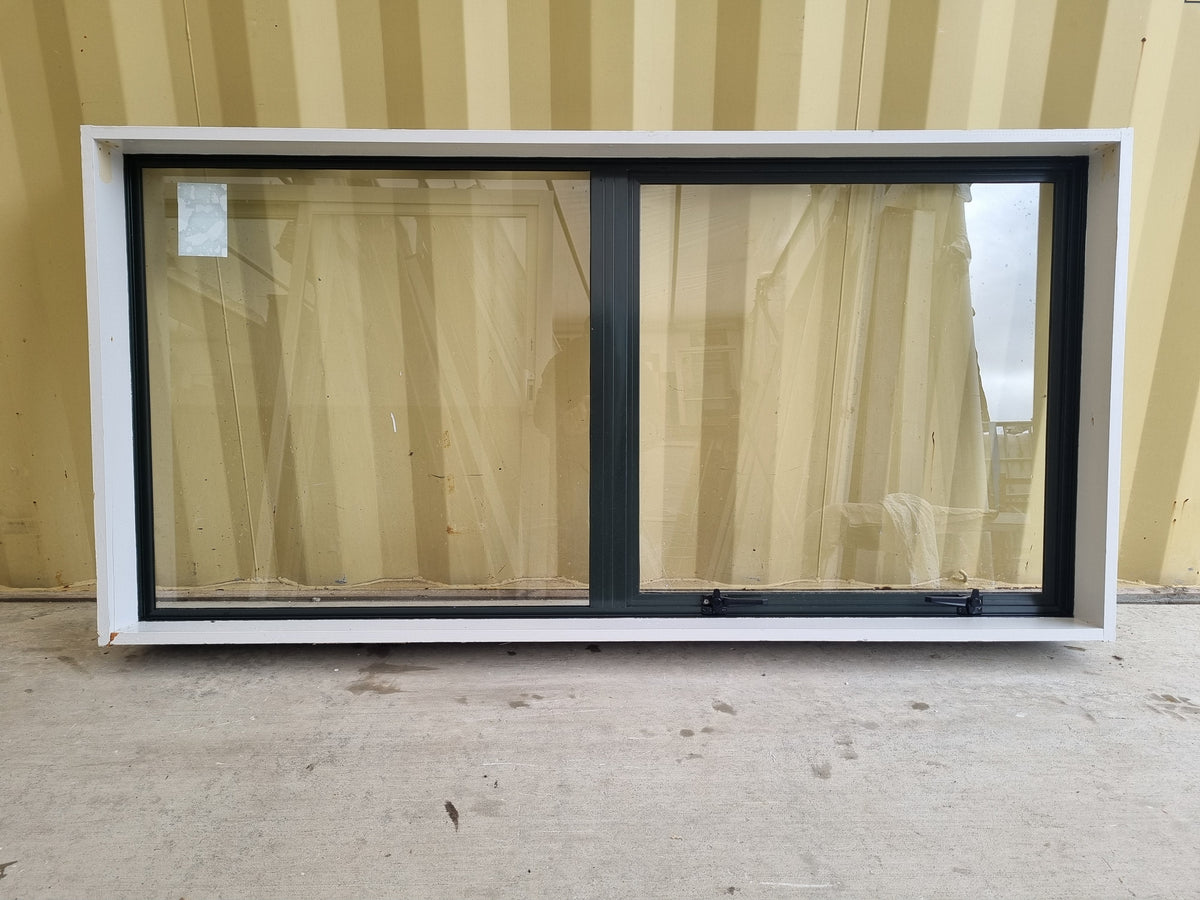 Interior view - Aluminium Window Green 1600 W  x  800 H [#5211 SF] Joinery Recycle
