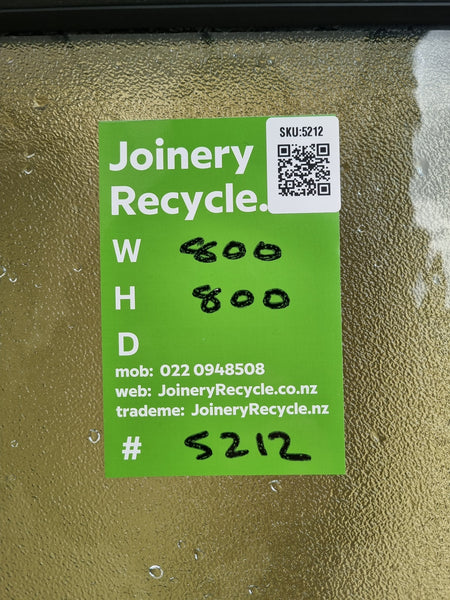 Aluminium Window Green 800 W  x 800 H [#5212 SF] Joinery Recycle